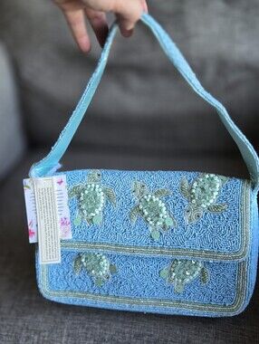 Made in India Beaded Turtle Bag